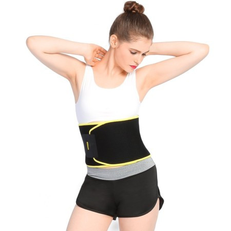 ActiveGear Waist Trimmer Belt Slim Body Sweat Wrap for Stomach and Back  Lumbar Support